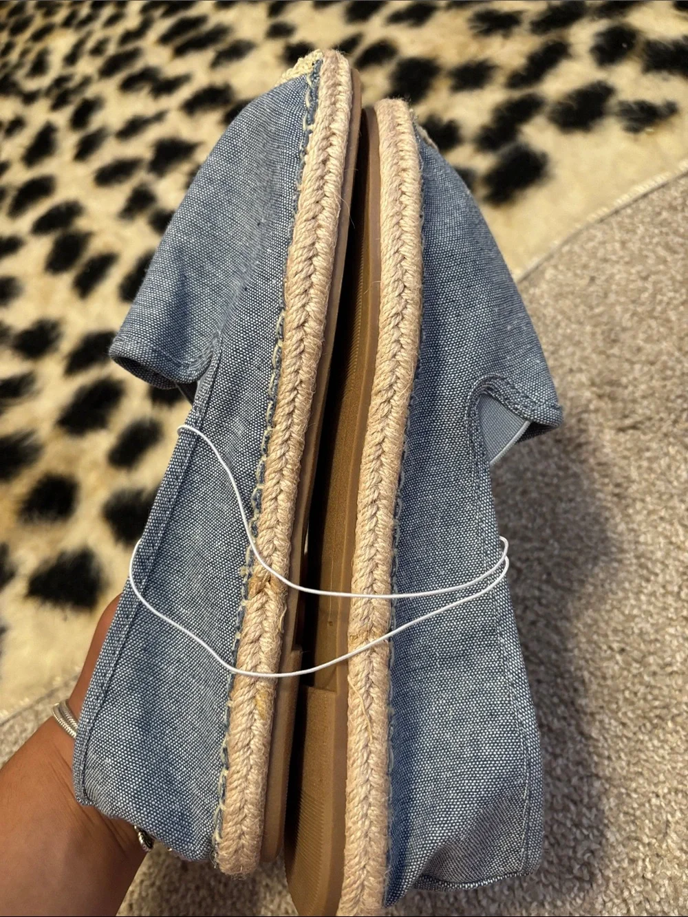 Old Navy Denim Blue Espadrille Slip-Ons